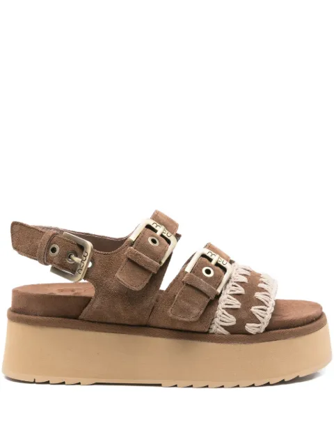 Mou buckle-embellished platform sandals Brown SW681000A