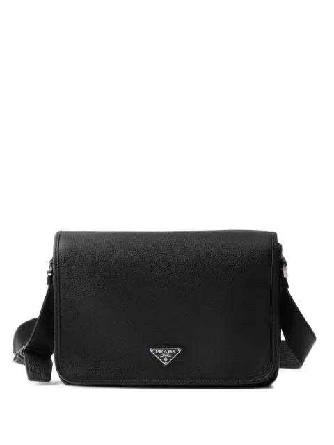 Prada textured leather messenger bag Black 2VD075VOOO2BBE