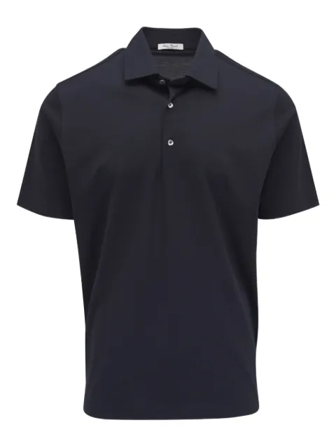 Stefan Brandt cotton polo shirt Blue LUCACLAMARINO