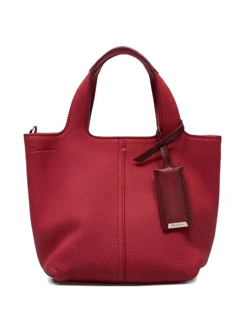 Santoni leather top-handle tote bag Red DIBBA2551BAATGCR50