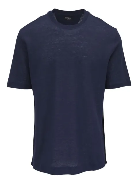 Zegna mélange-effect T-shirt Blue UF352A9F776B09