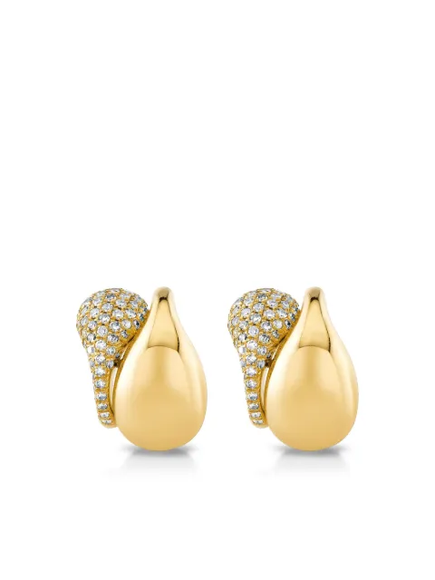 SHAY 18CT yellow gold double drip diamond earrings Gold SE426