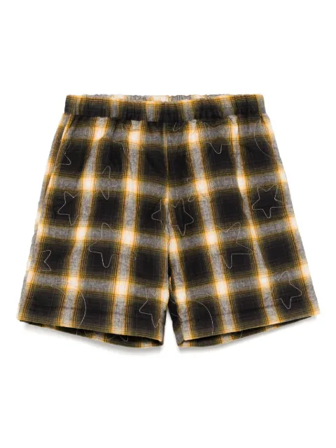 Sky High Farm checked padded shorts Yellow SHF02P0052