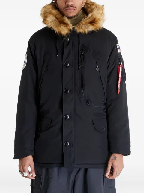 Alpha Industries faux-fur hooded jacket Black 12314403