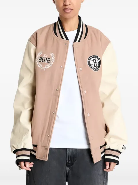NEW ERA CAP Brooklyn Nets NBA Lifestyle varsity jacket Neutrals 60574502