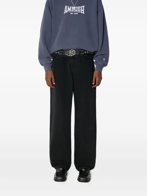 AMBUSH cotton jeans Black BMYB003S24DEN0011100