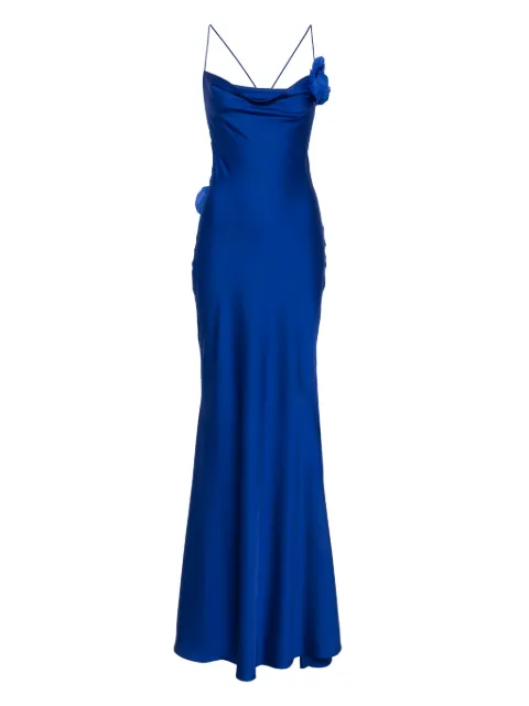 Parlor floral-appliqué maxi dress Blue 2025FF35