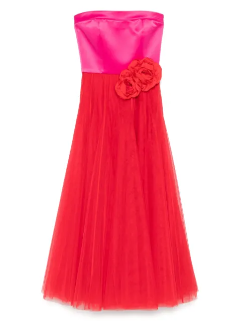 Parlor floral-appliqué gown Red 2025FF37