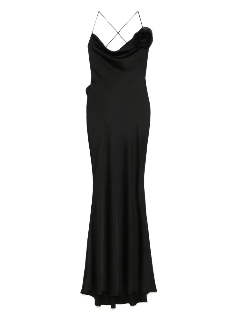 Parlor floral-appliqué maxi dress Black 2025FF34