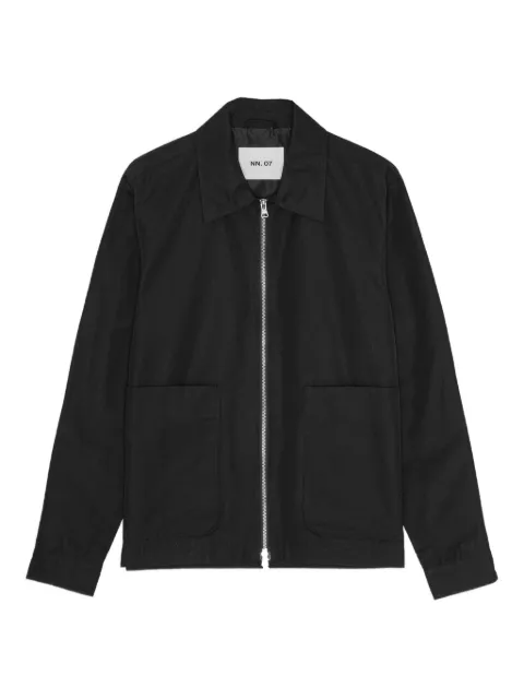 NN07 Water-resistant jacket crafted from organic cotton-blend twill. Black 2528445731