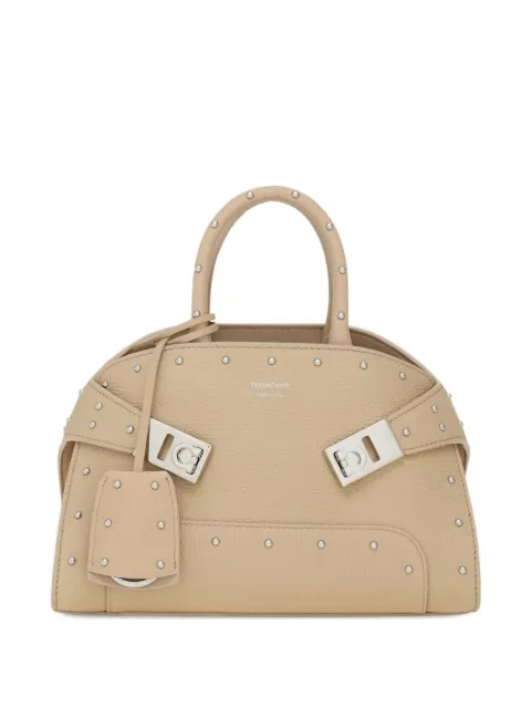 Ferragamo Hug studded leather tote bag Neutrals 786917