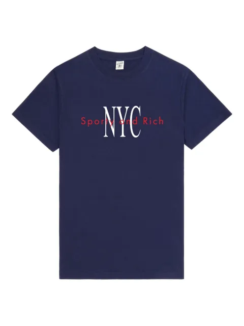 Sporty & Rich NY Minute T-shirt Blue TO043624663BL106