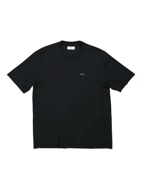 NN07 logo-embroidered T-shirt Black 2363209248999