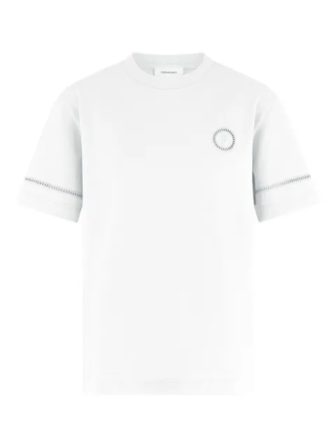 Ferragamo Ajour Sticker short-sleeves T-shirt White 785855