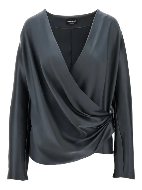 Giorgio Armani draped blouse Grey GW000843TE10101U8110