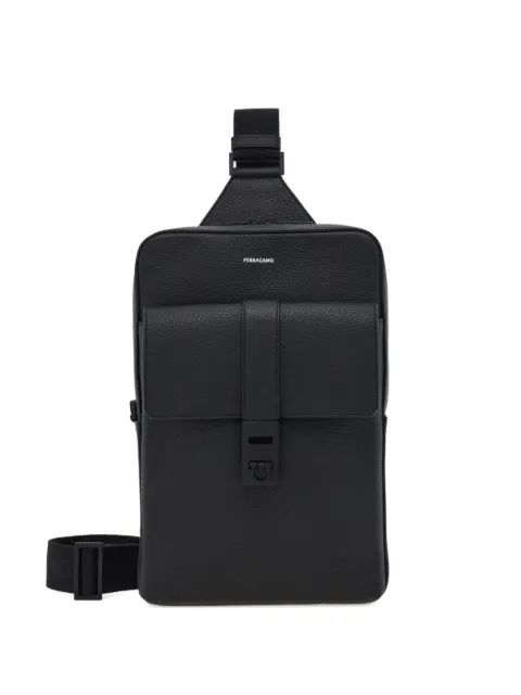 Ferragamo hug buckle sling bag Black 784936