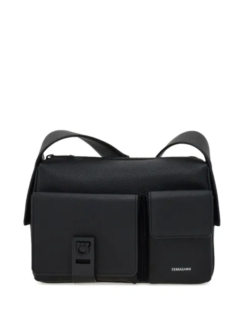 Ferragamo Hug-buckle utility shoulder bag Black 784881