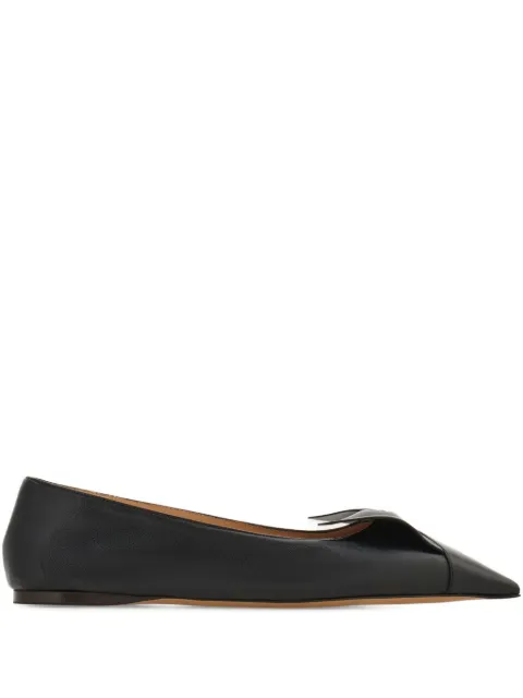 Ferragamo soft bow ballet flat shoes Black 786928