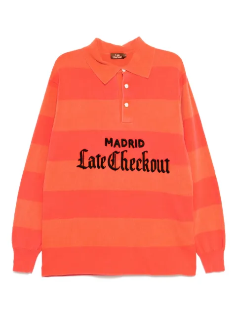Stain Shade embroidered polo sweatshirt Pink 260