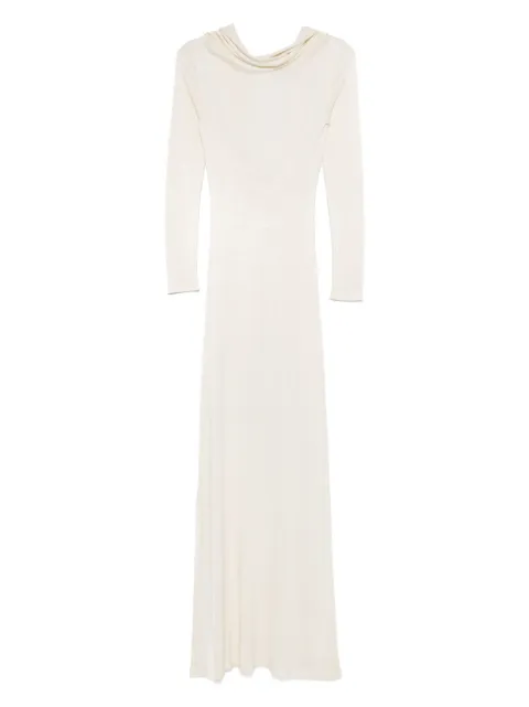 Aya Muse fine-knitted maxi dress Neutrals AMSS25109
