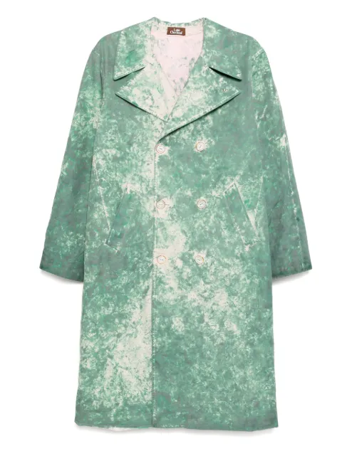 Stain Shade tie-dye pattern coat Green 253