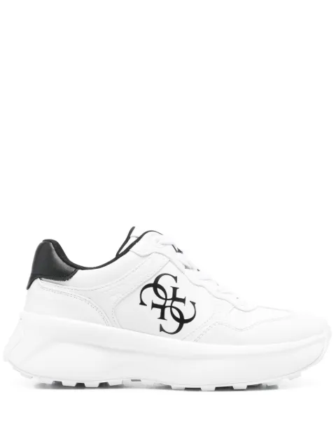 GUESS USA logo-print sneakers White FLPLUCELE12WH