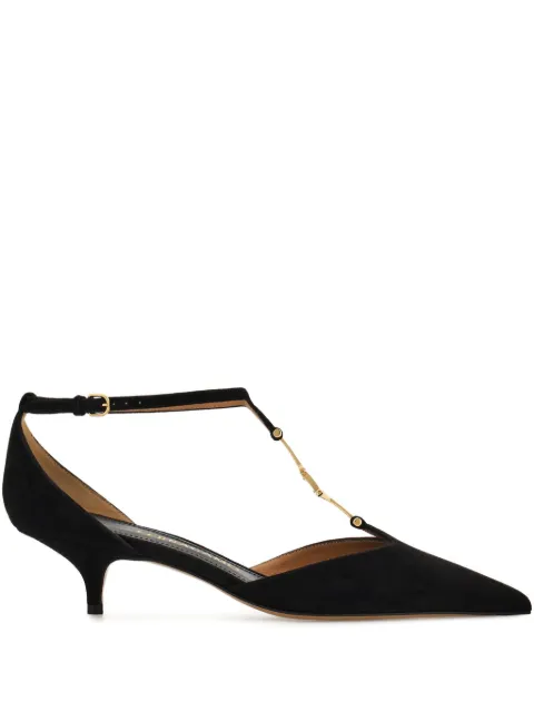Ferragamo 40mm t-strap buckle pumps Black 784932