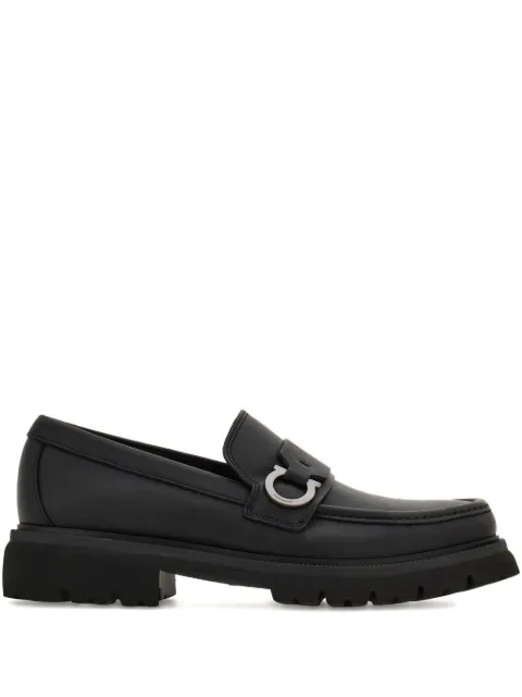 Ferragamo loafers with Gancini ornament Black 784452