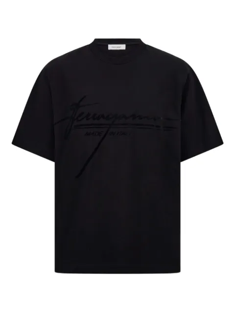 Ferragamo logo-print T-shirt Black 786885