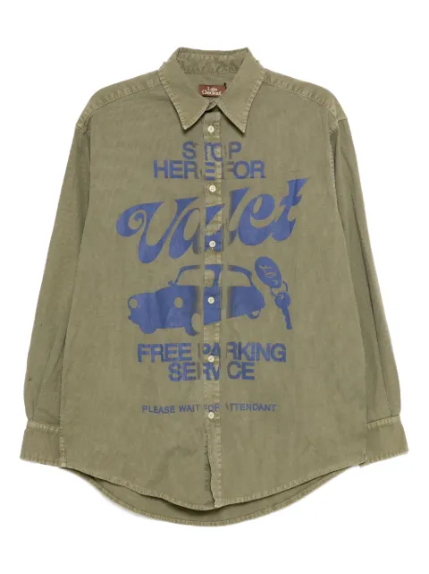Stain Shade graphic print shirt Green 259