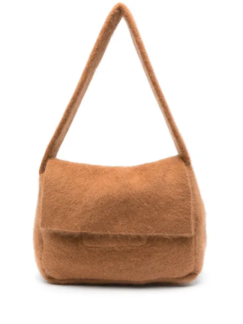 Aya Muse textured shoulder bag Brown AMSS25136