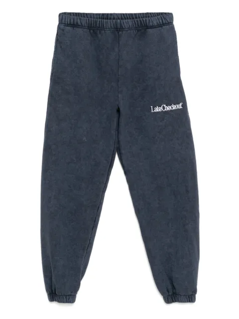 Stain Shade embroidered track pants Blue 258