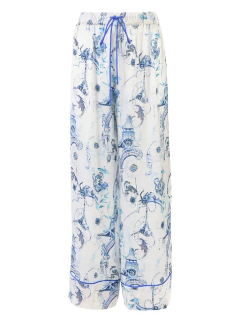 Temperley London Aphrodite pajama trousers White PPTL010
