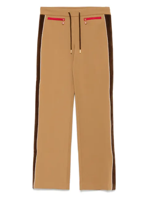 Casablanca chenille panelled track pants Brown WS25JTR257