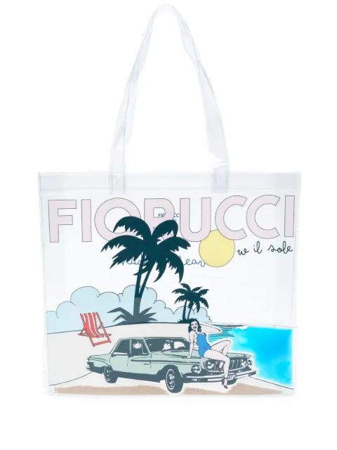 Fiorucci logo-print tote bag White U01FMABA276PT02MU01