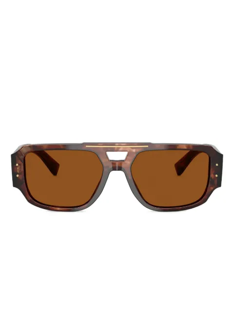 Dolce & Gabbana Eyewear logo-plaque sunglasses Brown DG4482