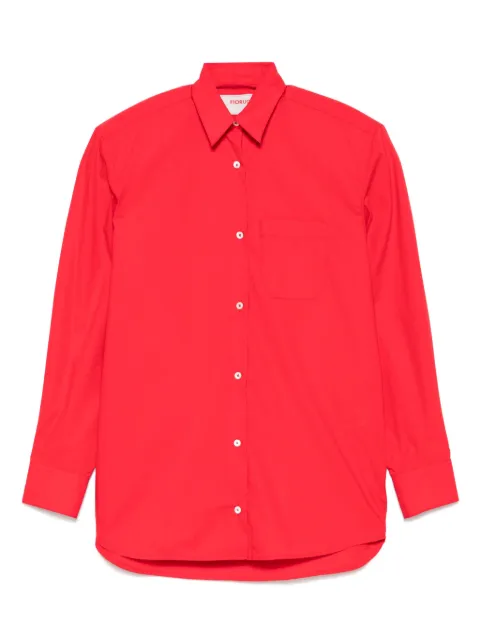 Fiorucci embroidered shoulder-padded shirt Red W02SMTLO347CO01