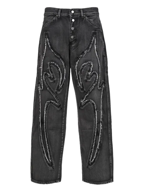 THUG CLUB cotton jeans Black TC23PT0702