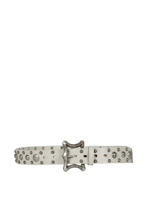THUG CLUB leather belt White TC24AC0703