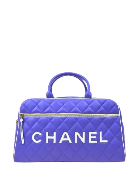 CHANEL Pre-Owned 1995 Bowling duffle bag Purple 3606817
