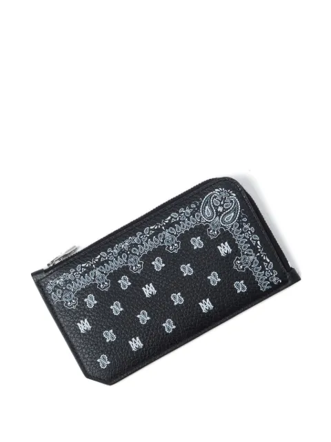 AMIRI paisley zip cardholder Black AMACCO1002