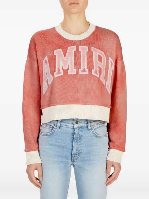 AMIRI logo-appliqué sweater Red AWKNCW1005