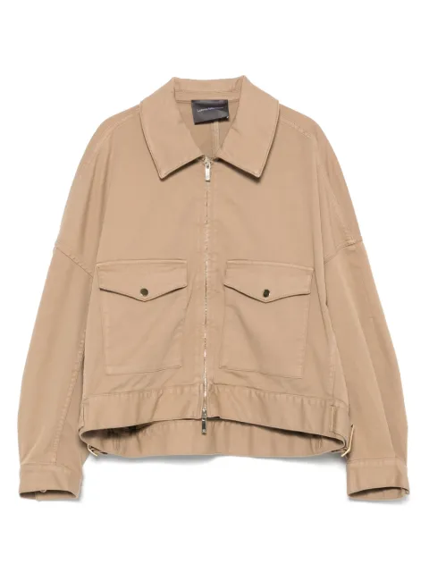 Lorena Antoniazzi zip-up jacket Brown E2540CP41A9695