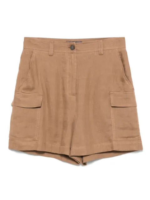 Lorena Antoniazzi ramie shorts Brown E2555PA57B4248