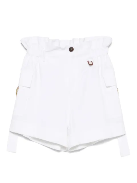 Lorena Antoniazzi D-ring detail shorts White E2534PA26A3347