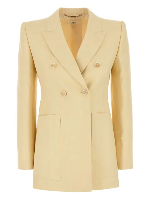 Chloé double-breasted blazer Yellow CH25UVE30434
