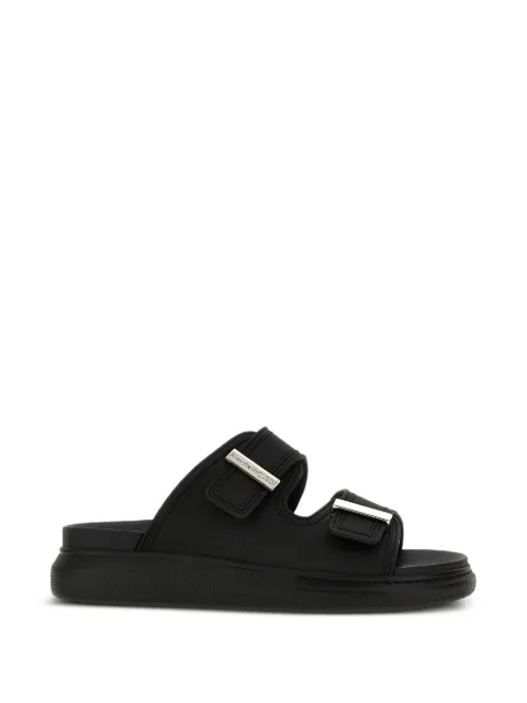 Alexander McQueen logo-engraved slides Black 658063W4Z51