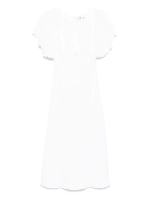 Elisabetta Franchi crepe midi dress White AB76852E2