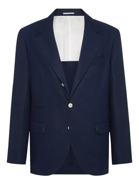 Brunello Cucinelli linen blazer Blue MB4207BTDPC056