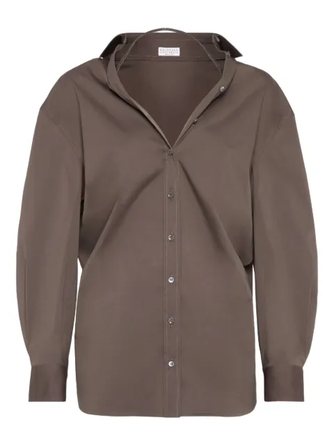Brunello Cucinelli button-down shirt Brown M0091ND806C8705